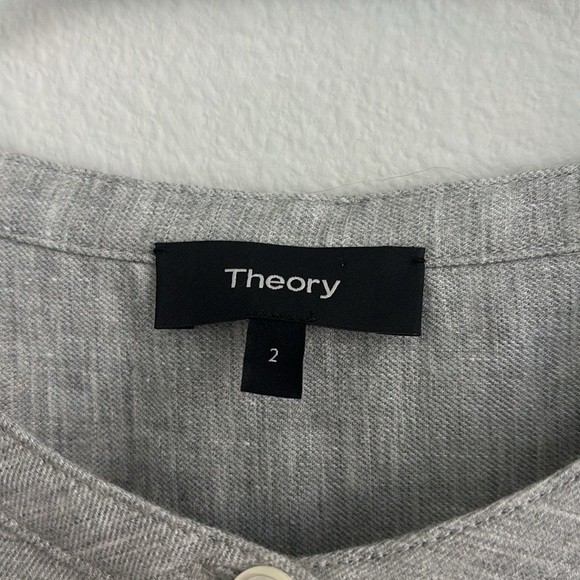 Theory Stretch Linen Shift Dress - Picture 4 of 5